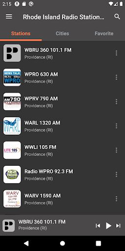 Android application Rhode Island Radio Stations screenshort