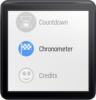 Android application Wear Chronometer for (Wear OS) screenshort