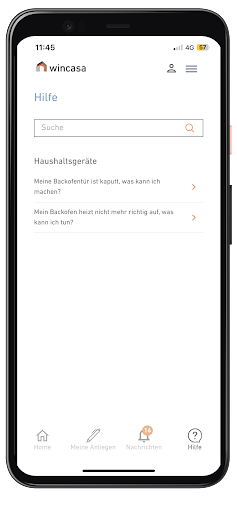 Wincasa Home Screen 3