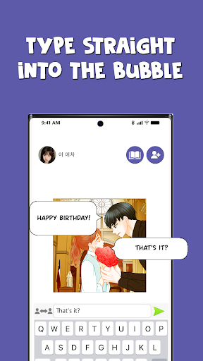 Android application Comic Chat - Make Friends screenshort