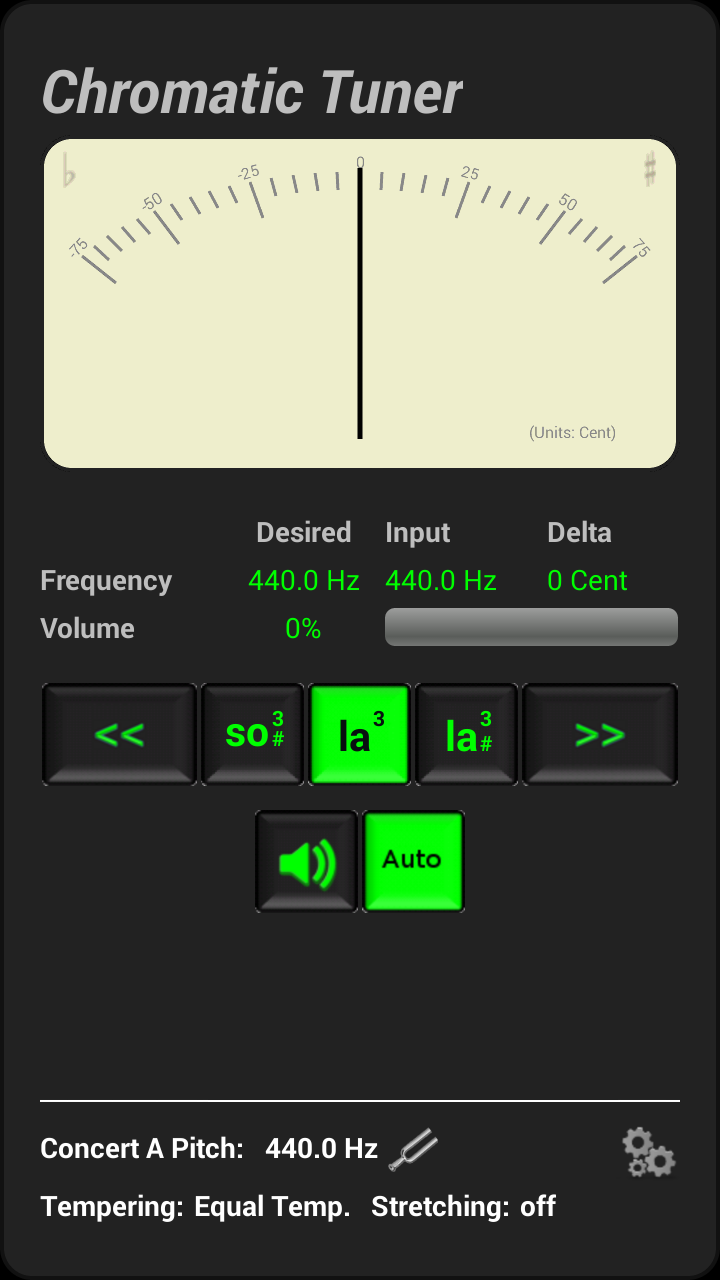 Android application Instrument Tuner Pro screenshort