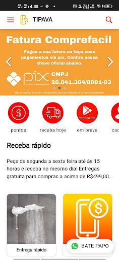 Android application TIPAVA - Comprefácil screenshort