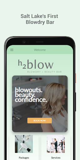 Android application h2blow blowdry + beauty bar screenshort