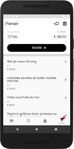 Android application La Barquette screenshort