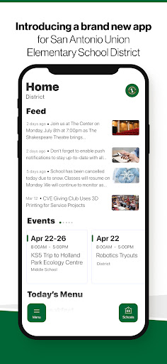 Android application San Antonio USD screenshort
