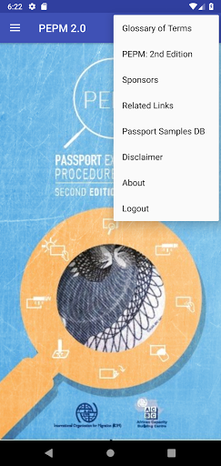 Android application PEPM - Passport Examination Pr screenshort