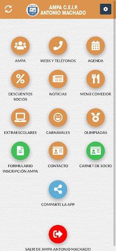 Android application AMPA Antonio Machado Arganda screenshort