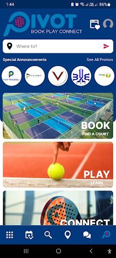 Android application Pivot Sports screenshort