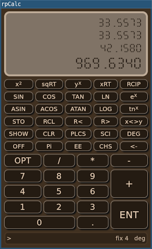 Android application rpCalc screenshort