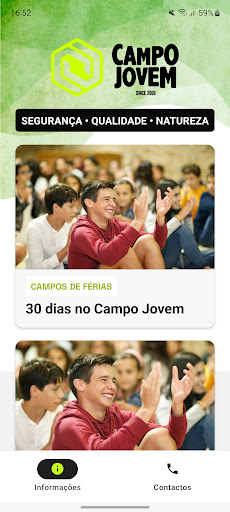 Android application Campo Jovem screenshort
