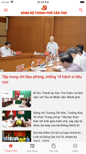 Android application Thành ủy Cần Thơ screenshort