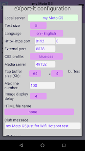eXport-it server Screenshot