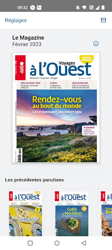 Android application Voyages à l'Ouest screenshort