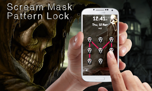 Scream Mask Pattern Lock