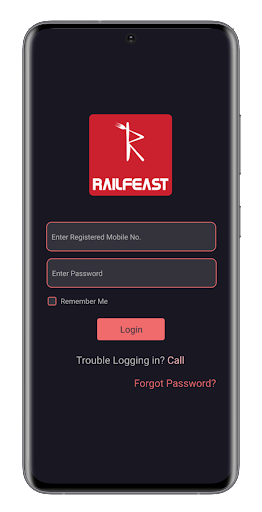 Android application RailFeast Delivery Partner screenshort