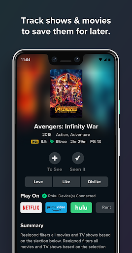 Reelgood Stream Guide & Remote Screen 3