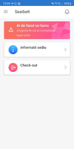 Seatbelt Management Screen 2