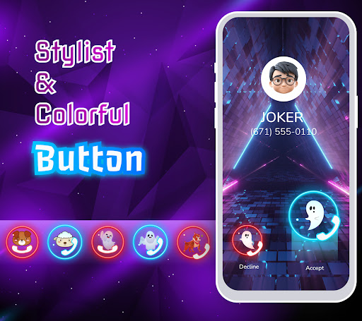 Android application Color Call Screen: DIY Themes screenshort