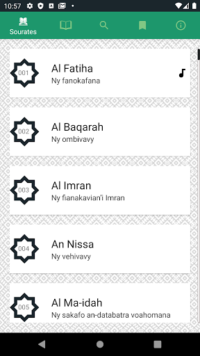 Android application Kor'any masina | Coran Malagas screenshort