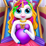 Cover Image of Download Baby Unicorn Game Pregnant Mom  APK
