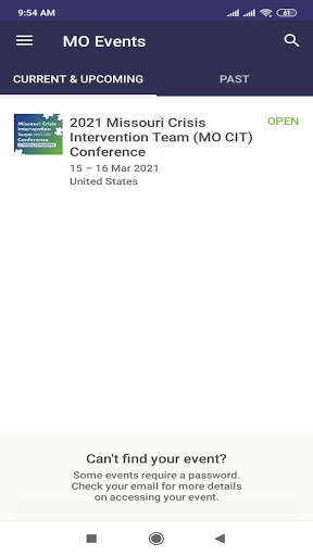 MO Behavioral Health Events Screen 2