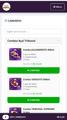 Açaí Tribunal Screen 2