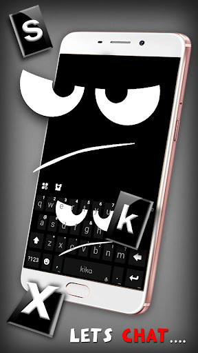 Black Angry Face Keyboard Them Screen 2