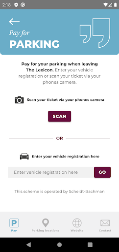 Android application Lexicon Bracknell Parking screenshort