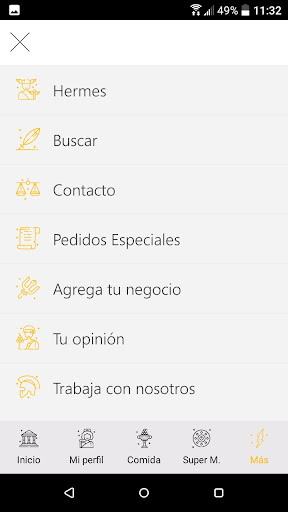 Android application Hermes Food screenshort