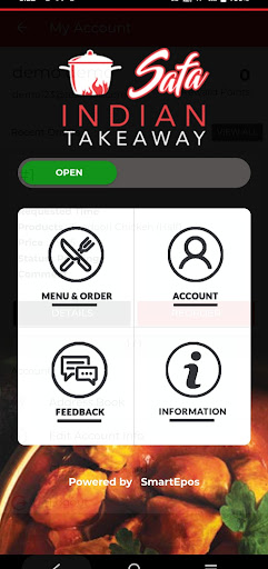 Android application Safa Indian Takeaway screenshort
