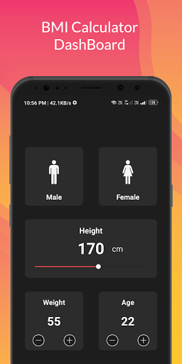 Android application BMI Calculator screenshort