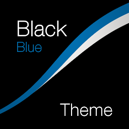 Imagen de ícono de Black - Blue Theme for Xperia