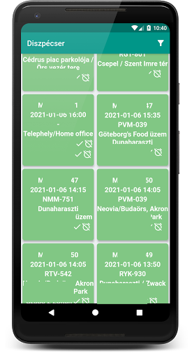 Android application OT Dispatcher screenshort