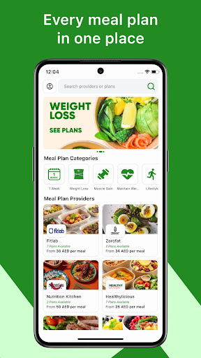 Android application Hundo - Meal Plan Finder screenshort