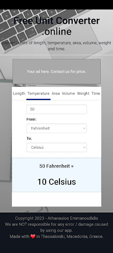 Android application Unit Converter .Online screenshort
