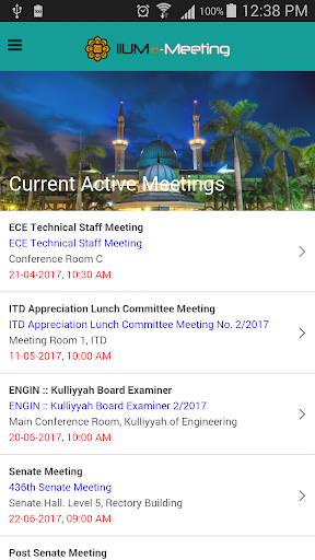 Android application E-Meeting screenshort