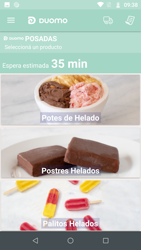 Android application Duomo Delivery screenshort