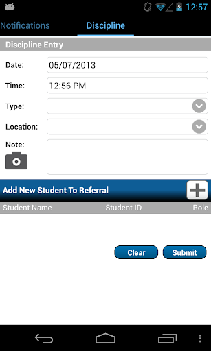 Screenshot of eSchoolPLUS Admin Mobile App