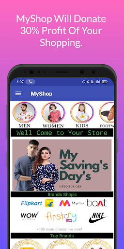 Android application MyShop Online Shopping App screenshort