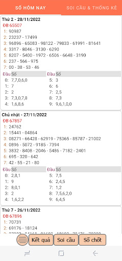 Android application Lottery Analysis-MB Prediction screenshort