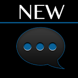 GO SMS Black Blue Theme icon