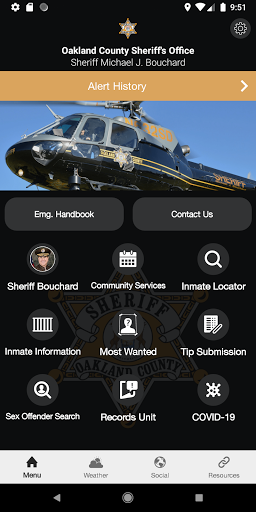 Android application Oakland County Sheriff screenshort