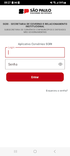 Android application Convênios SGRI screenshort