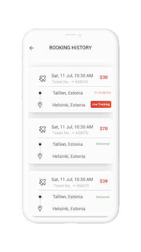 Android application CrowdShipping Customer App screenshort