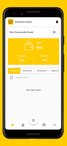 Quickstore Vendor App Screen 2