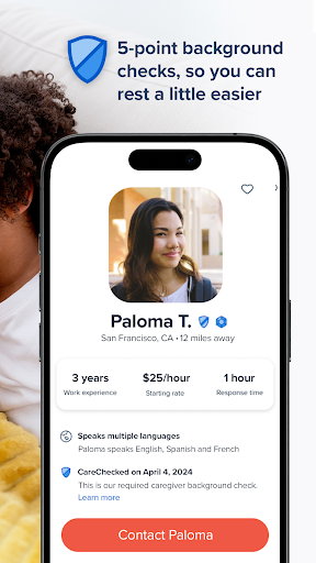 Screenshot of Care.com: Hire Caregivers