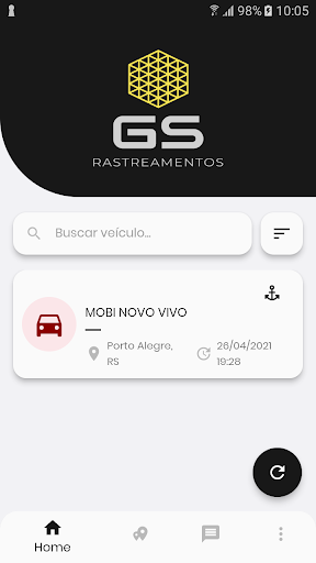 Android application GSRastreamentos screenshort