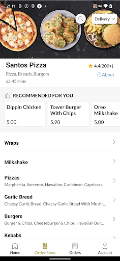 Santos Pizza Screen 3