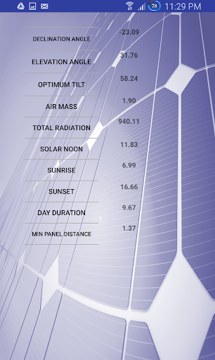 PVcalculator Screen 3