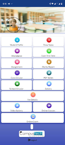 Android application Jnanavardhaka vidyamandira screenshort
